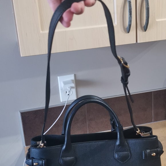 Black Burberry Banner Bag/Purse Medium - Picture 5 of 10